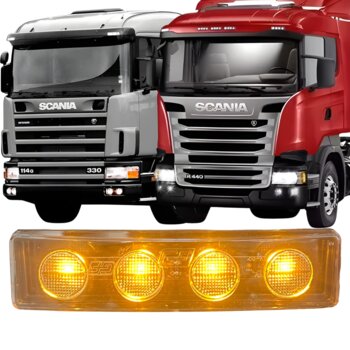 LANTERNA QUEBRA SOL SCANIA S4/S5/S6 (LED) AMARELA
